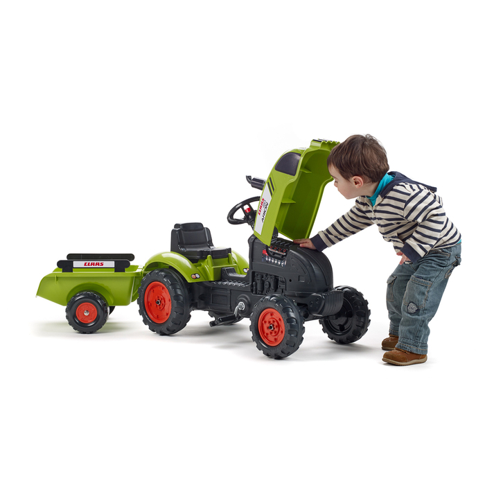 Traktor Claas m/släp Grön Falk